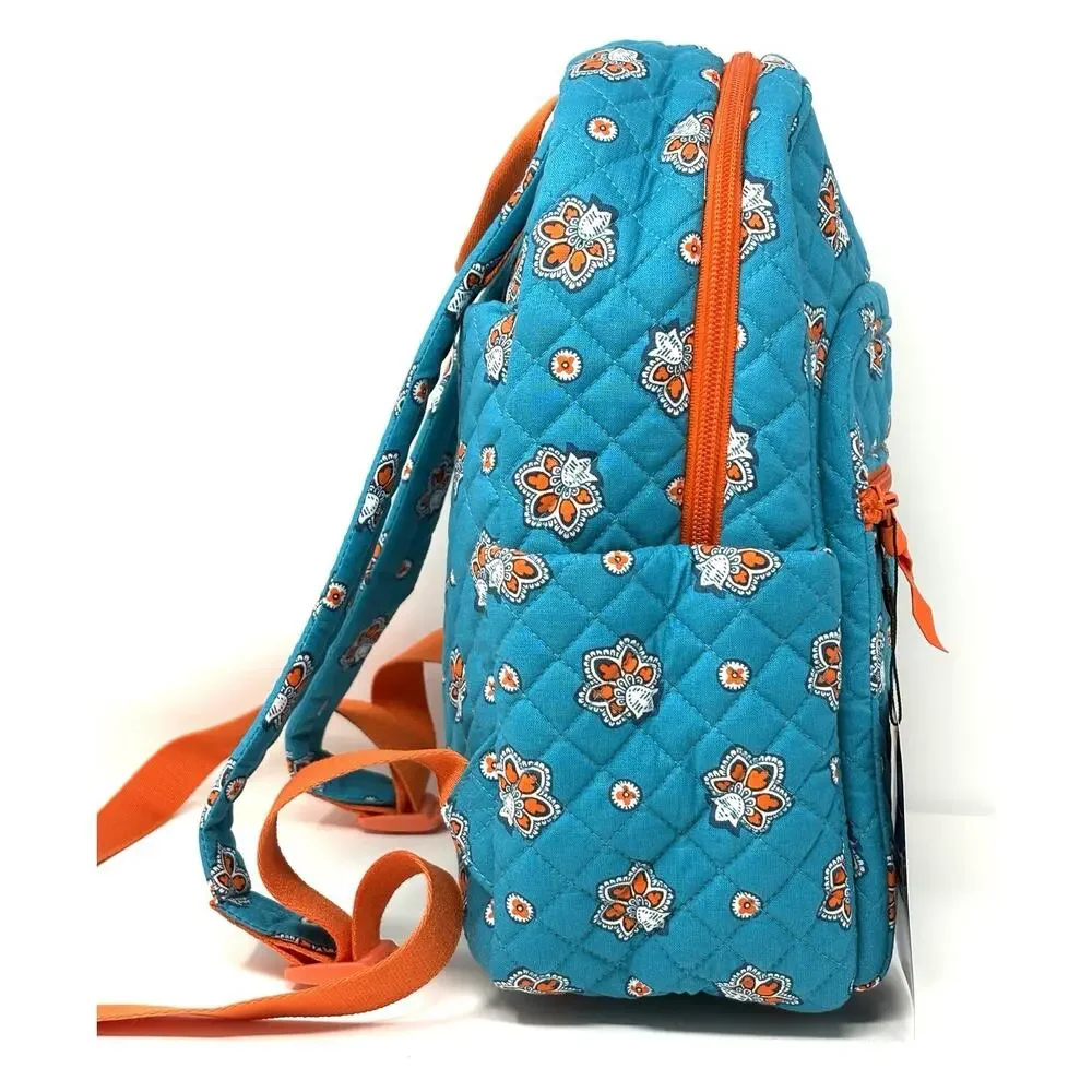 Vera Bradley NFL Miami Dolphins Small Backpack Quilted Cotton Bandana Print NWT